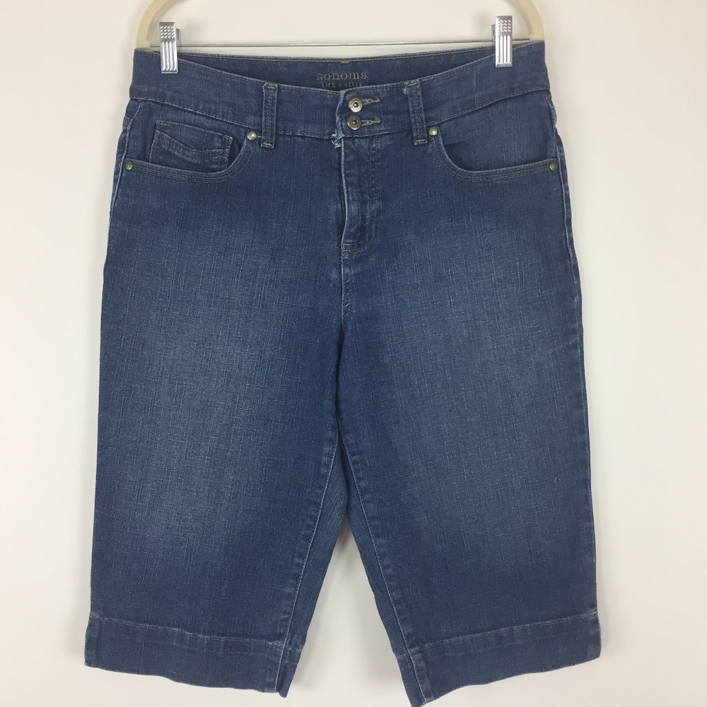 ✅ 4/$20 Sonoma Jean Shorts Sz 10 Bermuda Blue